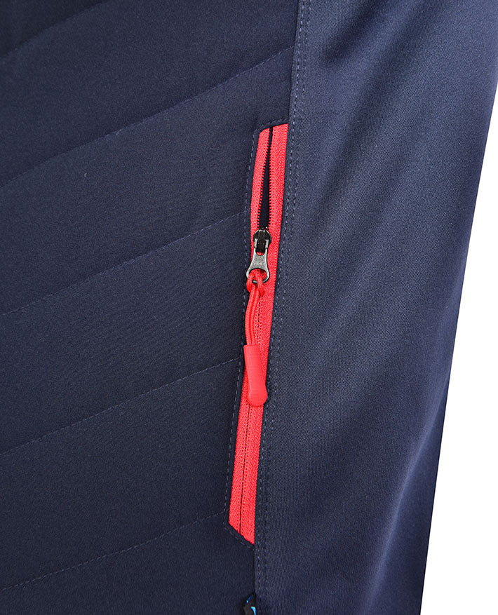 Puffa Vest with Contrast Zip Pockets