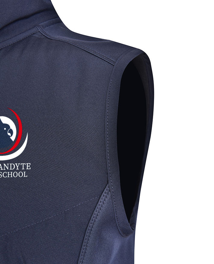 Puffa Vest with Contrast Zip Pockets