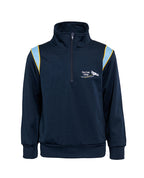 1/4 zip top with contrast panels