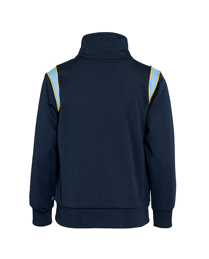1/4 zip top with contrast panels