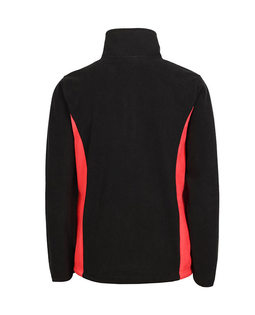1/4 Zip Polar Fleece Pullover with Contrast Panels