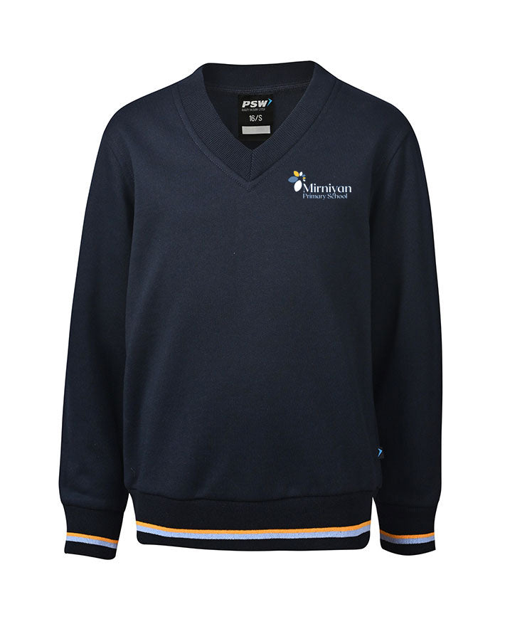 V neck Windcheater with Striped Waist and Cuffs