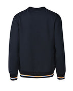 V neck Windcheater with Striped Waist and Cuffs