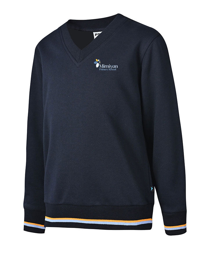 V neck Windcheater with Striped Waist and Cuffs