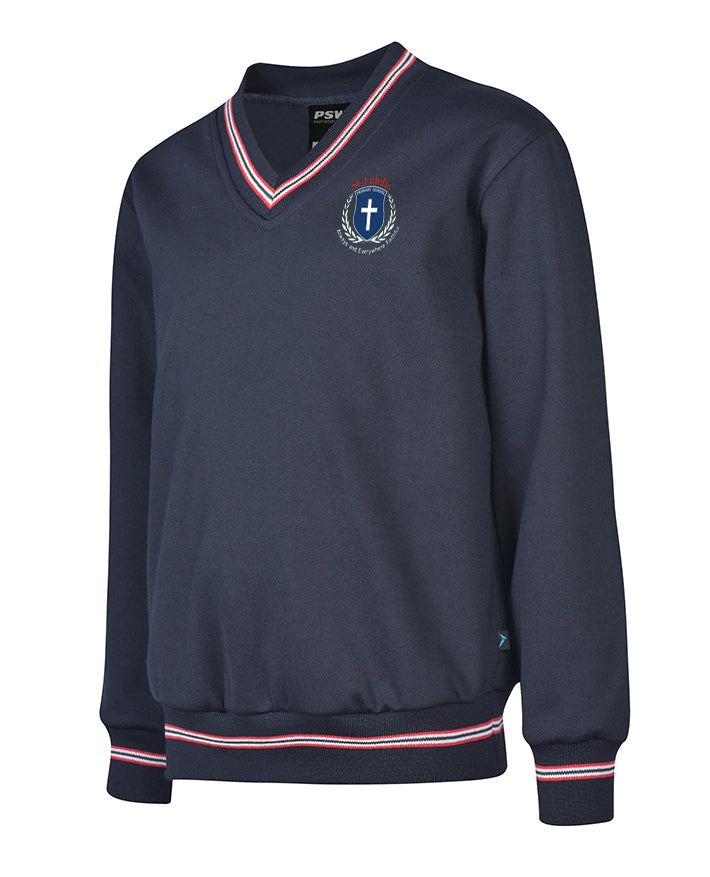 V-Neck Windcheater w 5 Stripes