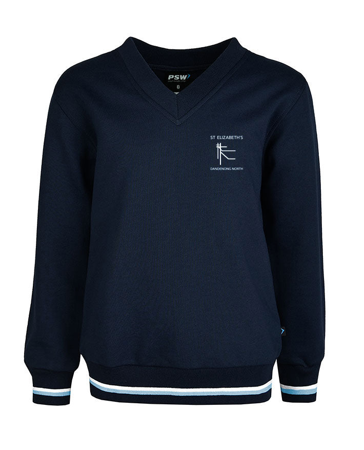 V-neck Windcheater with double Stripe Waist & Cuffs