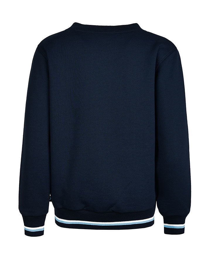 V-neck Windcheater with double Stripe Waist & Cuffs