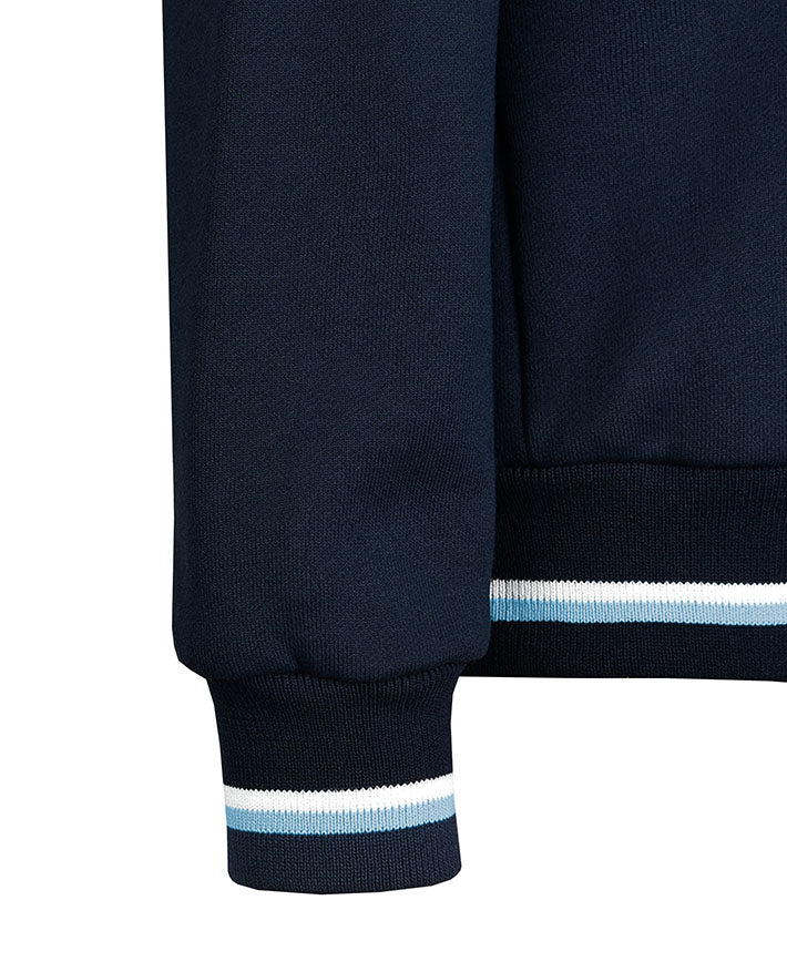 V-neck Windcheater with double Stripe Waist & Cuffs