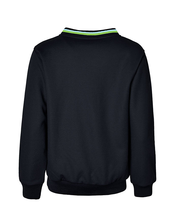V-Neck Track Suiting Jumper with Contrast Stipe Neckband