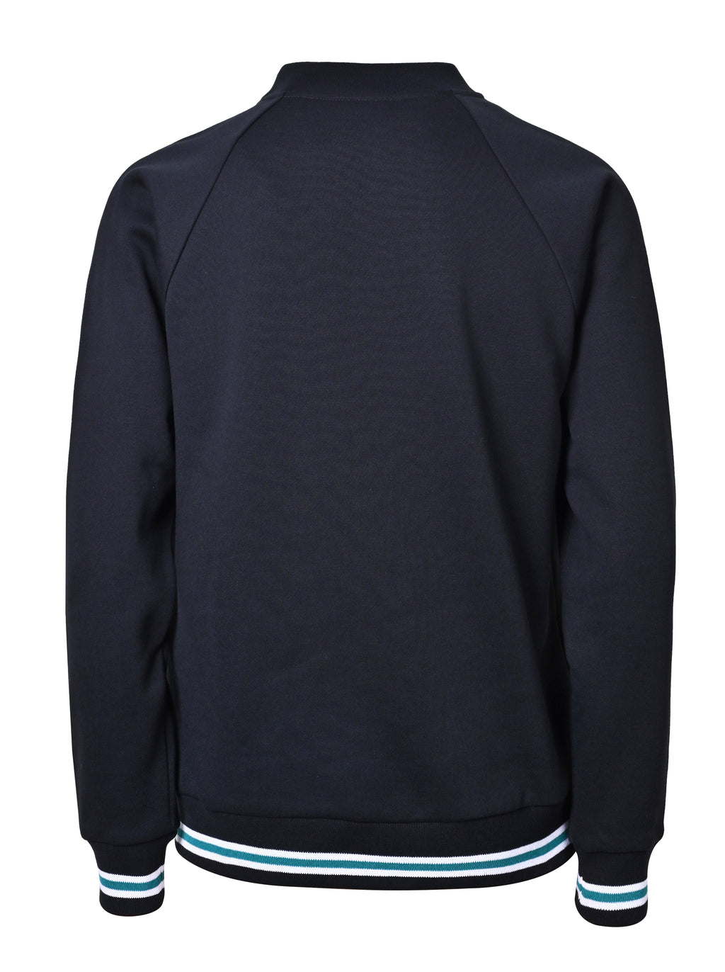 Stripe rib windcheater, Raglan sleeve