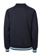 Stripe rib windcheater, Raglan sleeve