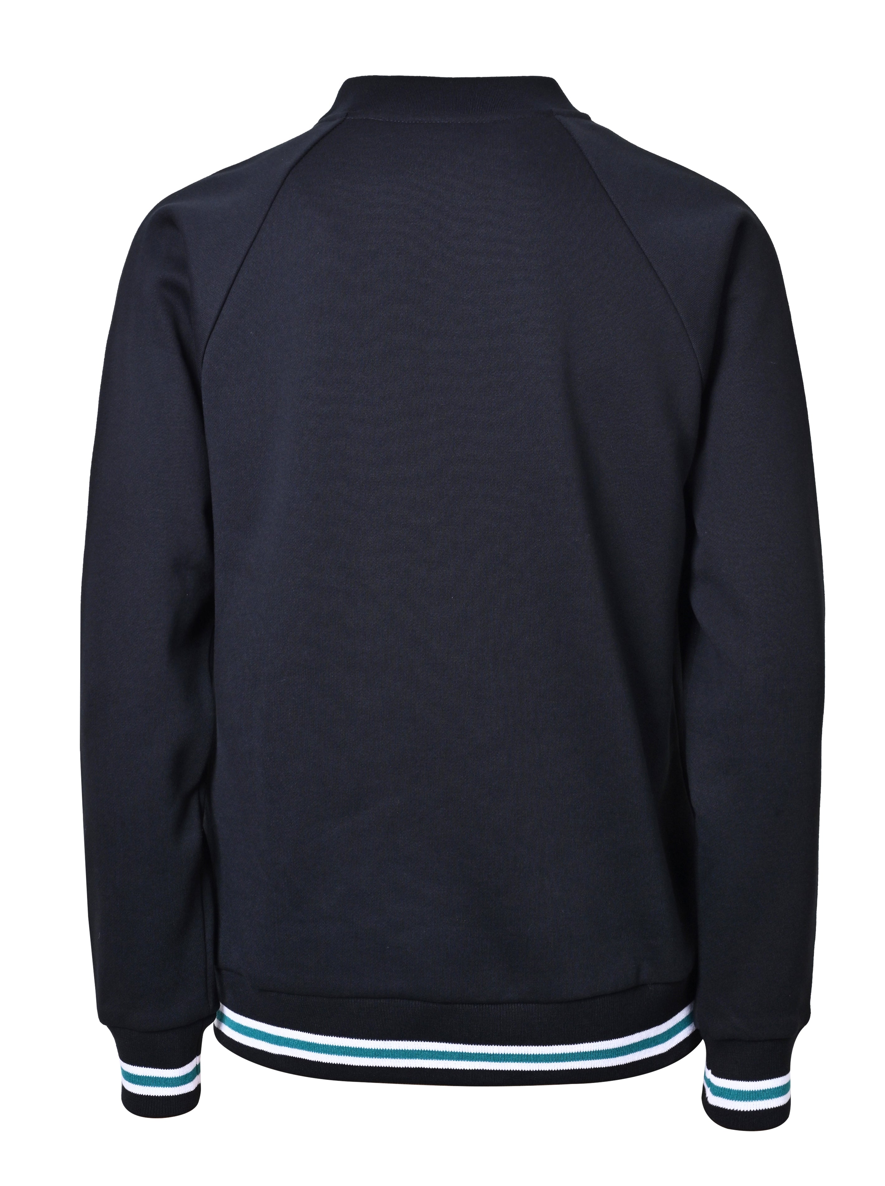 Stripe rib windcheater, Raglan sleeve