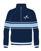 Quarter Zip Jumper with Contrast Panel & side pockets