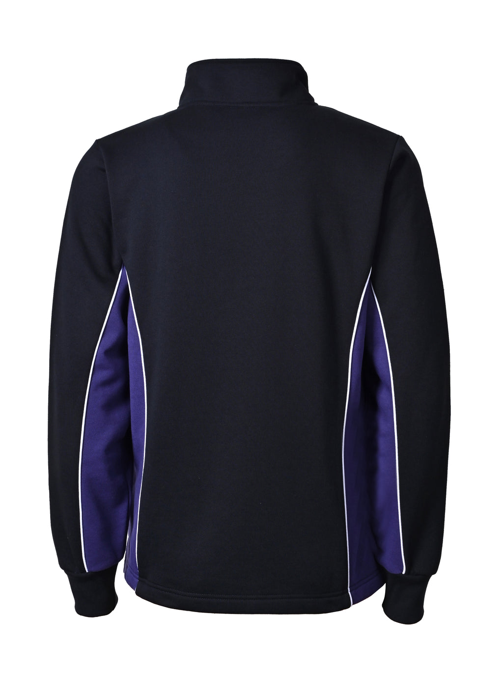 Fleece Open hem Qtr zip top with contrast side panels