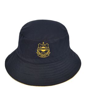 Adjustable Bucket Hat with Wide Brim & Piping