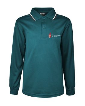 L/S Polo with stripe collar