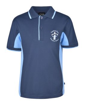 Short Sleeve Polo With Contrast Panels and Placket
